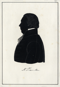 104625 Portret van ds. A. Francken, geboren 1791, hervormd predikant te Utrecht (1826-1855), overleden 1857. Te halve ...